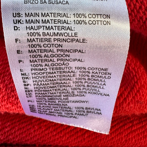 ADIDAS Women's Red and White Striped Hoodie - Picture 8 of 10